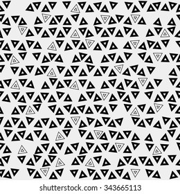 Pattern geometric, background triangle, retro vintage design vector minimalistic monochrome