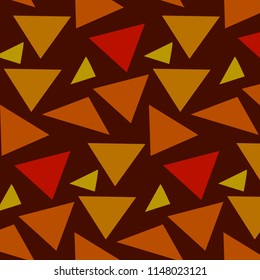 pattern of geometric brown and yellow triangle.