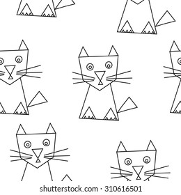pattern geometric cats
