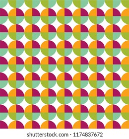 pattern geometric circle purple yellow vector