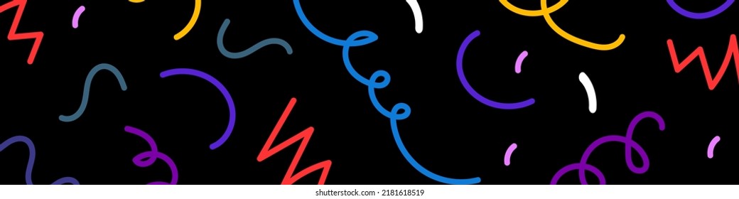 Pattern with geometric color doodles. Abstract children's drawing background. Vector EPS 10