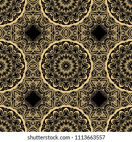 pattern with geometric color elegant ornament, design for print fabric, bandana. vector illustration. red tone.