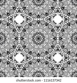 pattern with geometric color elegant ornament, design for print fabric, bandana. vector illustration. red tone.