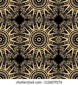 pattern with geometric color elegant ornament, design for print fabric, bandana. vector illustration. red tone.
