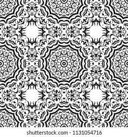 pattern with geometric color elegant ornament, design for print fabric, bandana. vector illustration. red tone.
