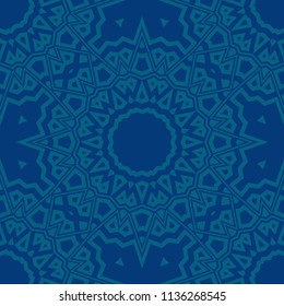 pattern with geometric color elegant ornament, design for print fabric, bandana. vector illustration. blue tone.