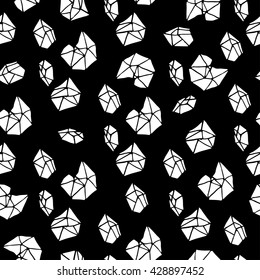Pattern of geometric crystals. Geometric shapes. Trendy polygon backgrounds