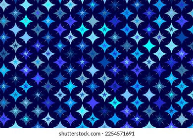 Pattern with geometric elements in blue tones vector abstract gradient background