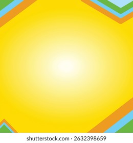 Pattern with geometric elements in blue yellow orange tones abstract gradien