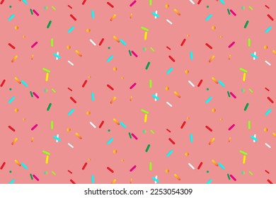 Pattern with geometric elements in the form of ice cream flakes in pink tones. Abstract Background Vector