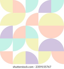 Pattern of geometric elements in pastel color modern style for background design, print, social networks, packaging, textile, web.