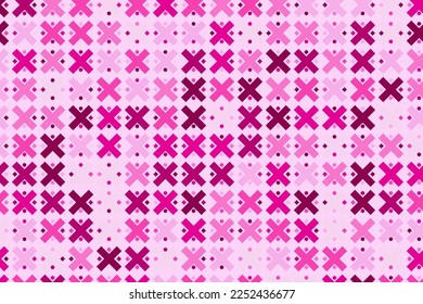 Pattern with geometric elements in pink tones, abstract gradient background, vector