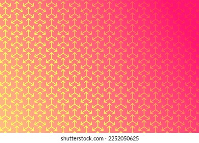 Pattern with geometric elements in pink-gold tones. Gradient abstract background vector