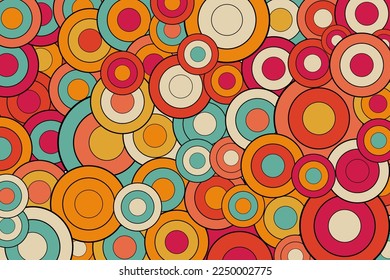 pattern with geometric elements in retro tones abstract pattern vector background for design illustration