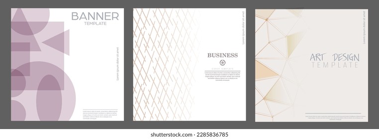 A pattern of geometric elements. a set of templates for modern posters, posters, covers, postcards, business cards. Creative style for creative ideas and design