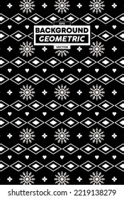 DISEÑO DE FONDO DE PATRÓN GEOMÉTRICO DE NAVIDAD ÉTNICA