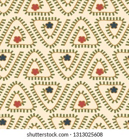 Pattern geometric flowers