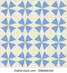 A pattern of geometric flowers.Geometric shapes, triangles.Stylized flowers.Template for use and decoration.Geometric abstract composition.A clear order of elements in a given direction.Minimalism.