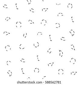 Pattern geometric half 
cylinder  squares, circles, triangles, black on white