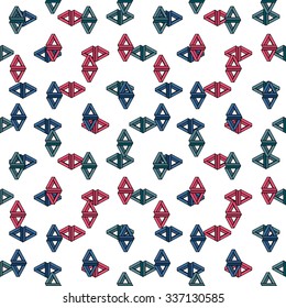 Pattern geometric pattern of impossible shapes, triangle. Triangle pattern background.