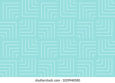 Pattern geometric line square seamless luxury design green aqua colors background.