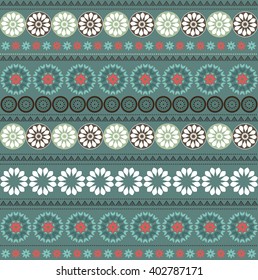 Pattern with geometric and modern floral ornament can be used for design fabric and more creative ideas.