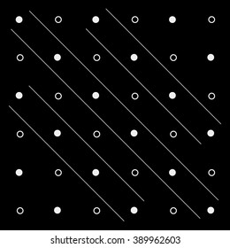 Pattern geometric monochrome minimalistic dots or diagonal lines