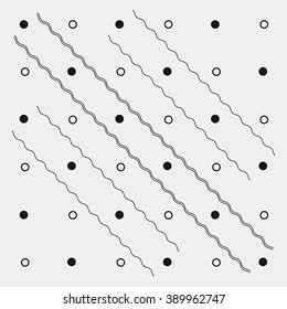 Pattern geometric monochrome minimalistic dots or diagonal lines