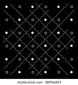 Pattern geometric monochrome minimalistic dots or diagonal lines