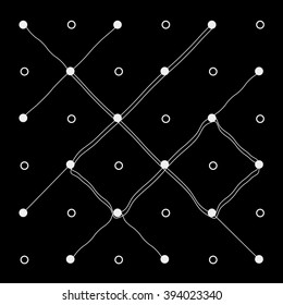 Pattern geometric monochrome minimalistic dots or diagonal lines