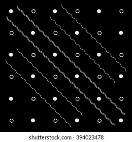 Pattern geometric monochrome minimalistic dots or diagonal lines