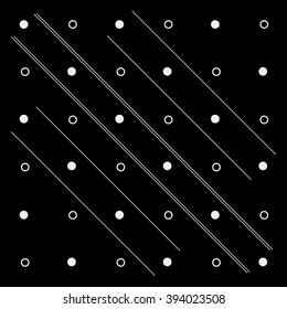 Pattern geometric monochrome minimalistic dots or diagonal lines
