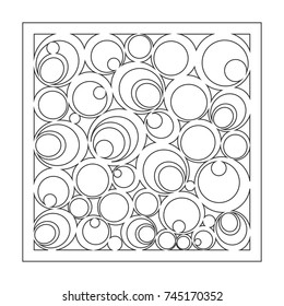 Pattern geometric ornament. Card for laser cutting. Element decorative design. Geometric pattern. Vector illustration.