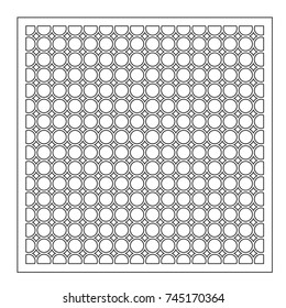 Pattern geometric ornament. Card for laser cutting. Element decorative design. Geometric pattern. Vector illustration.