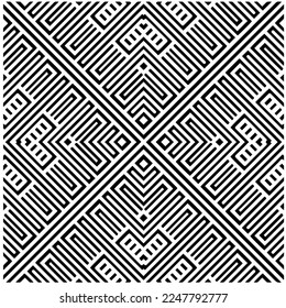 patrón en estilo ornamental geométrico. Color blanco y negro.Patrón sin foco.