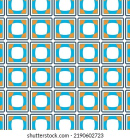 Pattern in geometric ornamental style. vector pattern with colorful rounded squares