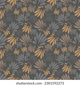 Pattern of geometric plant elements. Textile print. Fashion pattern for fabric