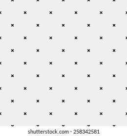 Pattern geometric seamless monochrome minimalistic cross