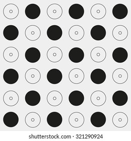 Pattern geometric seamless monochrome minimalistic dots, rounds
