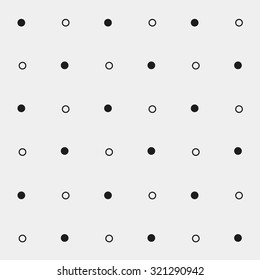 Pattern geometric seamless monochrome minimalistic dots, rounds
