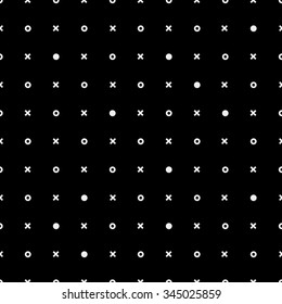 Pattern geometric seamless monochrome minimalistic dots