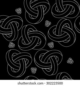 Pattern geometric seamless simple monochrome minimalistic pattern of impossible shapes
