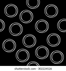 Pattern geometric seamless simple monochrome minimalistic pattern of impossible shapes, rounds