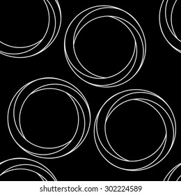 Pattern geometric seamless simple monochrome minimalistic pattern of impossible shapes, rounds