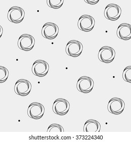 Pattern geometric seamless simple monochrome minimalistic pattern of impossible shapes, rounds - Shutterstock ID 373224340