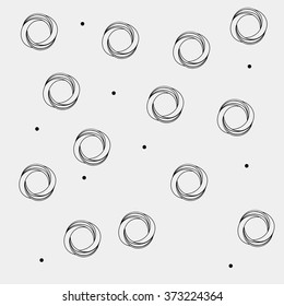 Pattern geometric seamless simple monochrome minimalistic pattern of impossible shapes, rounds - Shutterstock ID 373224364