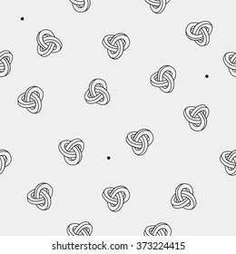 Pattern geometric seamless simple monochrome minimalistic pattern of impossible shapes