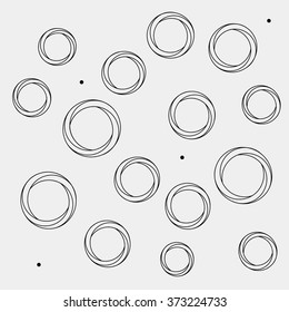 Pattern geometric seamless simple monochrome minimalistic pattern of impossible shapes, rounds