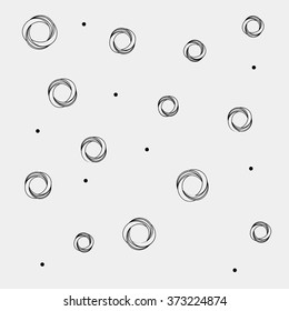 Pattern geometric seamless simple monochrome minimalistic pattern of impossible shapes, rounds