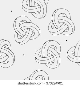 Pattern geometric seamless simple monochrome minimalistic pattern of impossible shapes